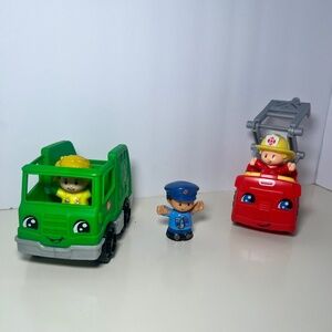 Fisher Price Little People Community Helper Cars and People Firefighter